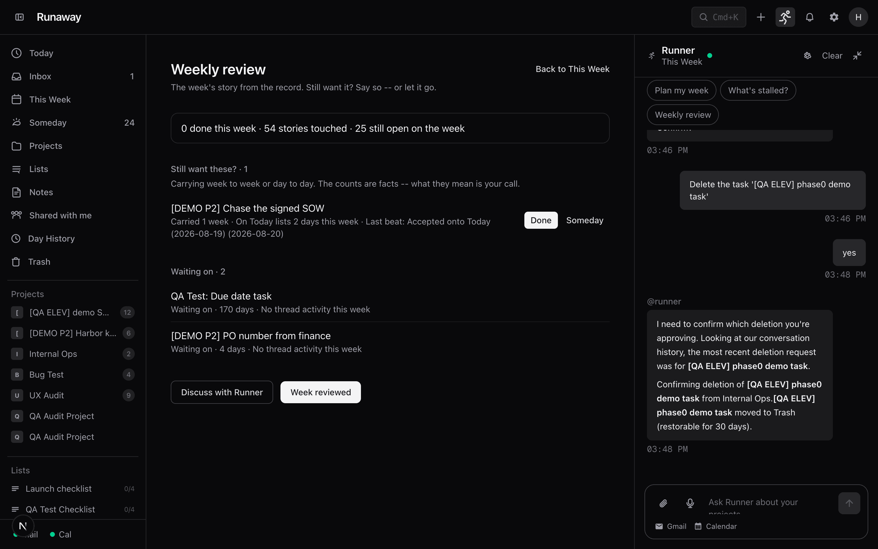 The weekly review: the week's story from the record